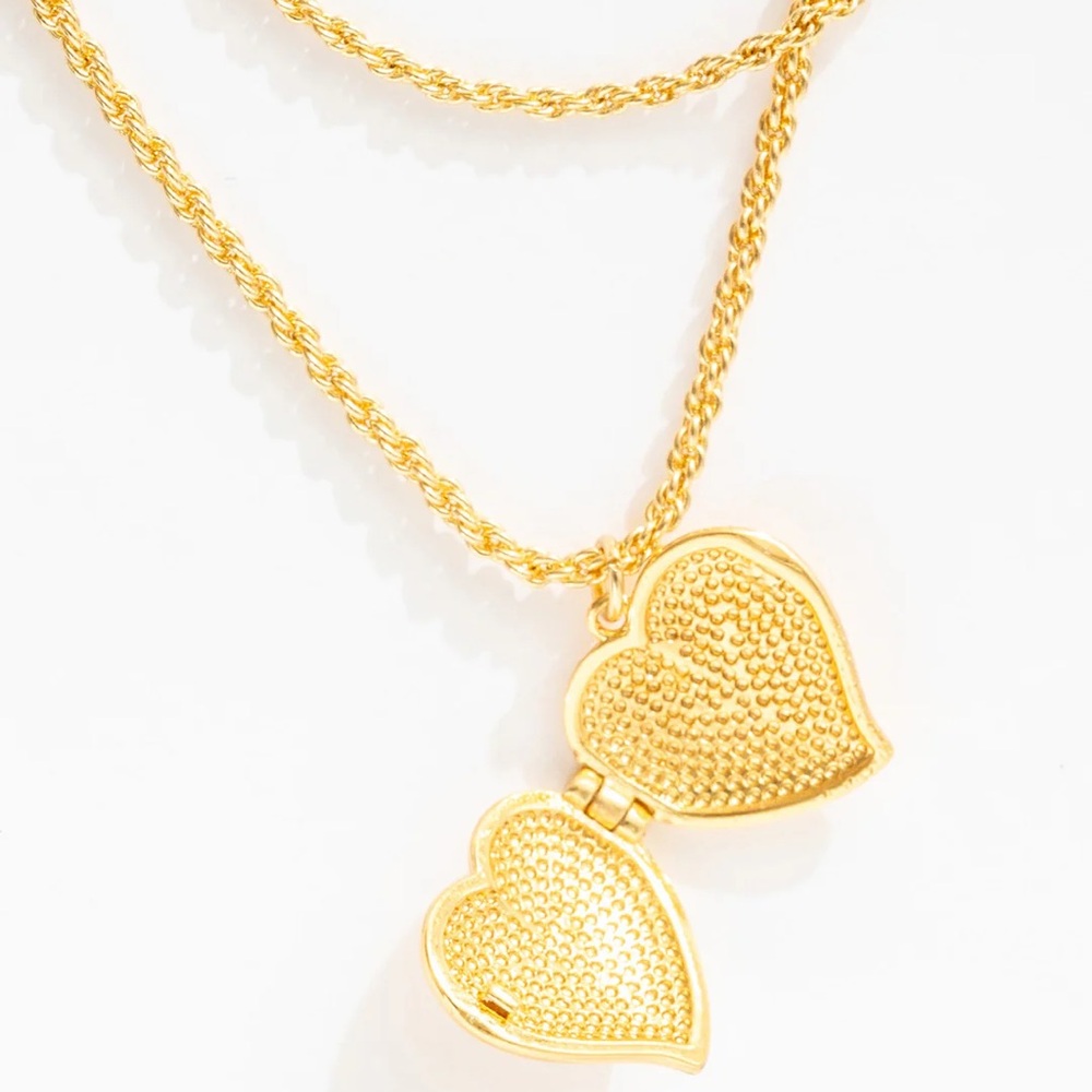 For Love & Lemons Lottie Layered Heart Locket - Picture 3 of 3